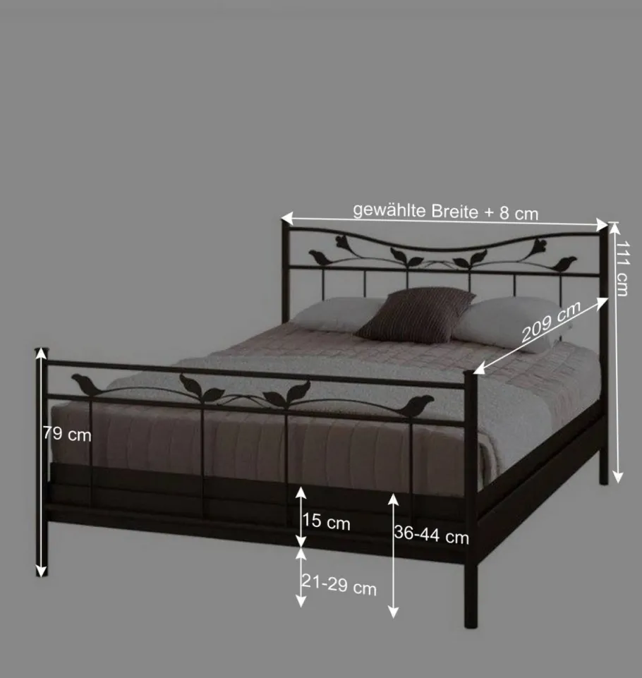 Sale Wohnen Metallbett Briotova in Braun