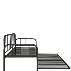Best Wohnen Metallbett mit Ausziehbett in Schwarz - Pascan