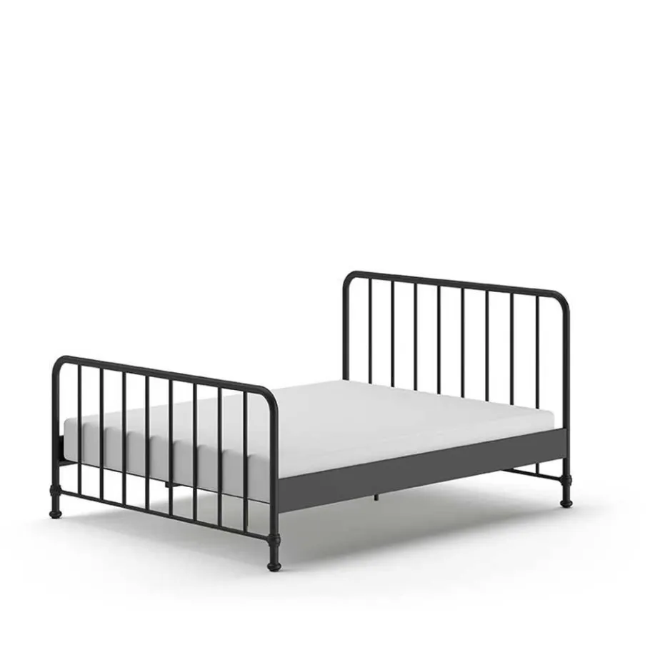 Clearance Wohnen Metallbett mit Gitter-Kopf- und Fußteil - Auricos