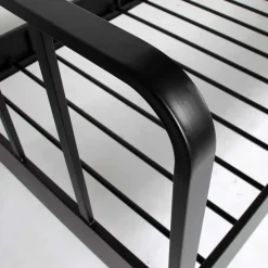 New Wohnen Metallbett mit Kopf- und Fußteil in Schwarz - Shinano