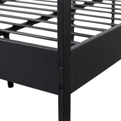 New Wohnen Metallbett mit Kopf- und Fußteil in Schwarz - Shinano
