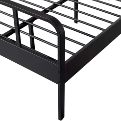 New Wohnen Metallbett mit Kopf- und Fußteil in Schwarz - Shinano