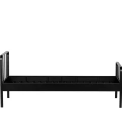 New Wohnen Metallbett mit Kopf- und Fußteil in Schwarz - Shinano