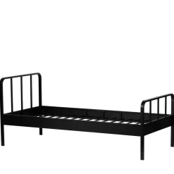 New Wohnen Metallbett mit Kopf- und Fußteil in Schwarz - Shinano