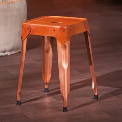 Sale Wohnen Metallhocker Ricana in Kupferfarben (4er Set)