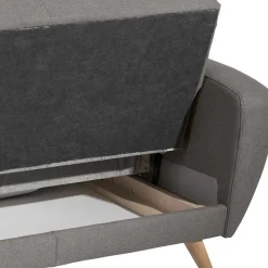 Hot Wohnen Microfaser Bettcouch mit drei Sitzplätzen - Durencas