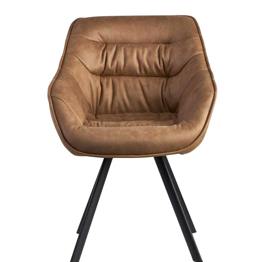 New Wohnen Microfaser Polsterstuhl in Beige - Pacifigo