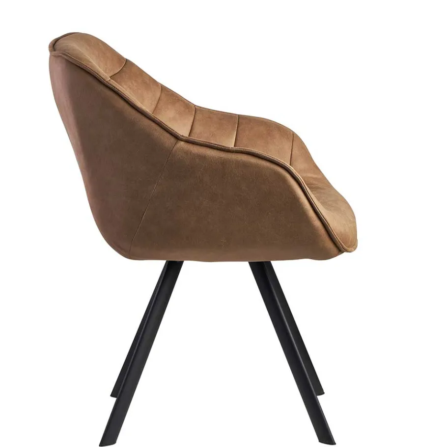 New Wohnen Microfaser Polsterstuhl in Beige - Pacifigo