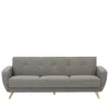 Clearance Wohnen Microfaser Schlafcouch in Grau und Buche - Durencas