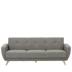 Clearance Wohnen Microfaser Schlafcouch in Grau und Buche - Durencas