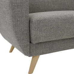Clearance Wohnen Microfaser Schlafcouch in Grau und Buche - Durencas