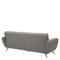 Clearance Wohnen Microfaser Schlafcouch in Grau und Buche - Durencas