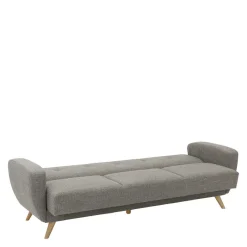 Clearance Wohnen Microfaser Schlafcouch in Grau und Buche - Durencas