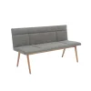 New Wohnen Mid Century Esstisch Bank in Grau Webstoff - Tucina