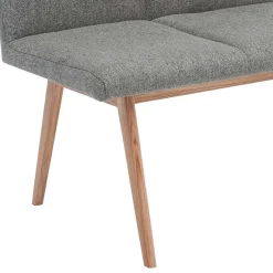 New Wohnen Mid Century Esstisch Bank in Grau Webstoff - Tucina