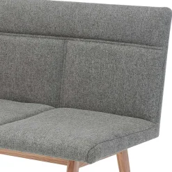 New Wohnen Mid Century Esstisch Bank in Grau Webstoff - Tucina
