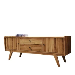 Hot Wohnen Mid Century Lowboard aus Wildeiche Massivholz - Hardus