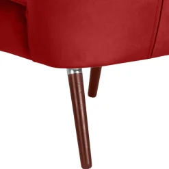 Outlet Wohnen Mid Century Sessel in Ziegelrot Samtvelours - Klimaca