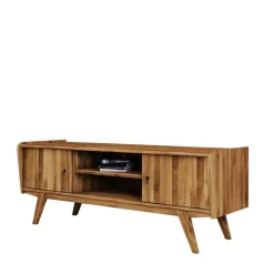Hot Wohnen Mid Century TV Lowboard aus Wildeiche massiv - Hardus