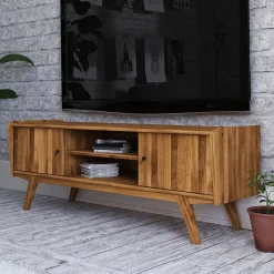 Hot Wohnen Mid Century TV Lowboard aus Wildeiche massiv - Hardus