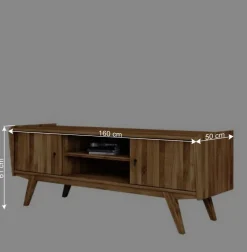 Hot Wohnen Mid Century TV Lowboard aus Wildeiche massiv - Hardus