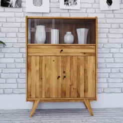 Hot Wohnen Mid Century Wildeiche Schrank geölt - Hardus I