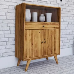 Hot Wohnen Mid Century Wildeiche Schrank geölt - Hardus I