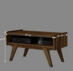 Clearance Wohnen Midcentury Wildeiche TV Bank mit Fach - Hardus