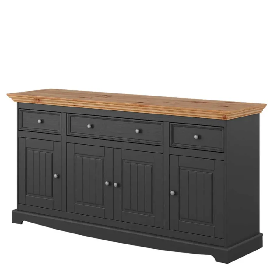 Wohnen Modern Country Anrichte in Grau & Kiefer - Eromsia