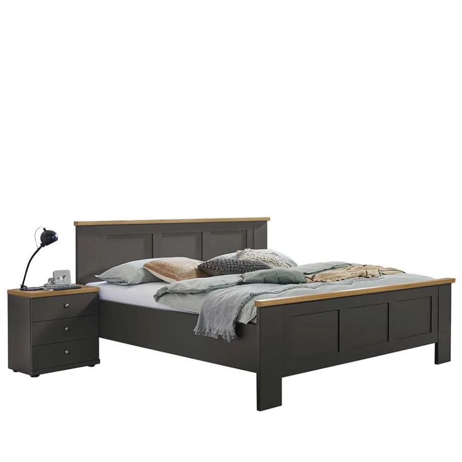 Online Wohnen Modern Country Bett mit 180 cm Breite - Cretania