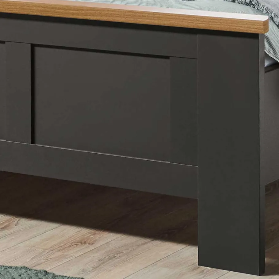 Online Wohnen Modern Country Bett mit 180 cm Breite - Cretania