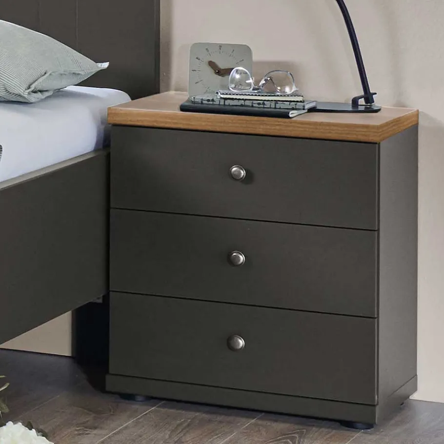 Online Wohnen Modern Country Bett mit 180 cm Breite - Cretania