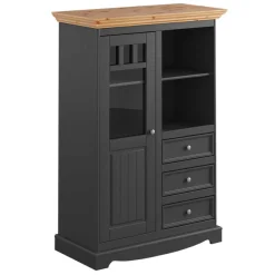 Sale Wohnen Modern Country Highboard in Grau & Kiefer - Eromsia