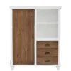 Wohnen Modern Country Highboard in Weiß - Yakos