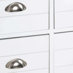Outlet Wohnen Modern Country Kommode in Weiß - Fidono