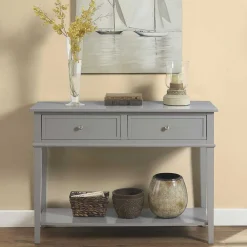 Outlet Wohnen Modern Country Konsolentisch in Grau - Sinael