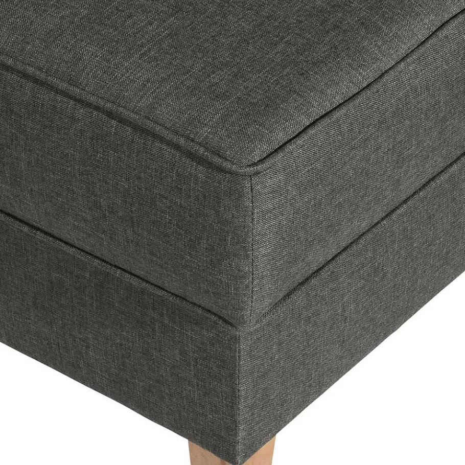 Outlet Wohnen Modern Country Sessel in Anthrazit mit Buche Natur - Mediteranos