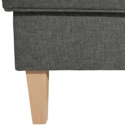 Outlet Wohnen Modern Country Sessel in Anthrazit mit Buche Natur - Mediteranos