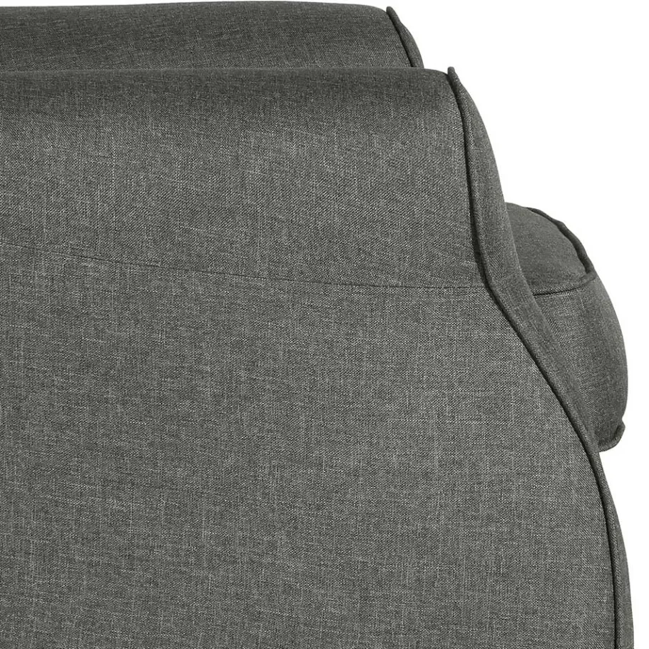 Outlet Wohnen Modern Country Sessel in Anthrazit mit Buche Natur - Mediteranos