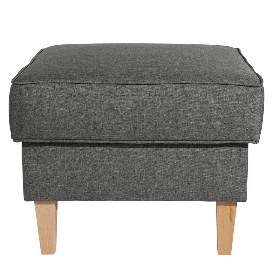 Outlet Wohnen Modern Country Sessel in Anthrazit mit Buche Natur - Mediteranos