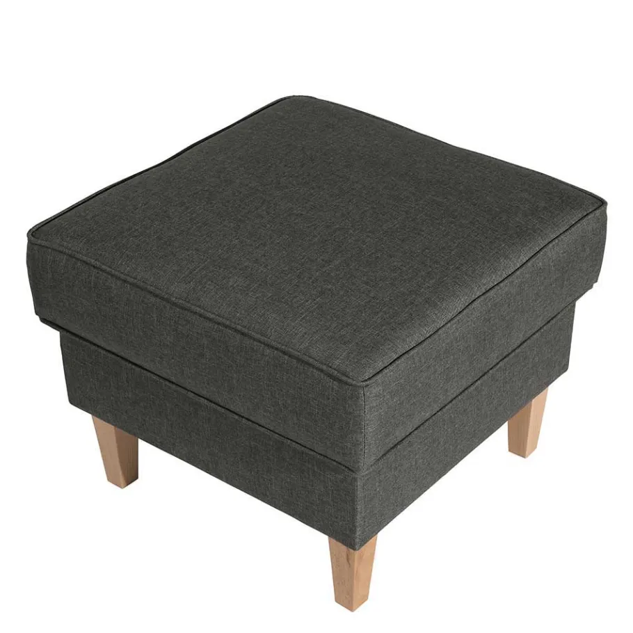 Outlet Wohnen Modern Country Sessel in Anthrazit mit Buche Natur - Mediteranos