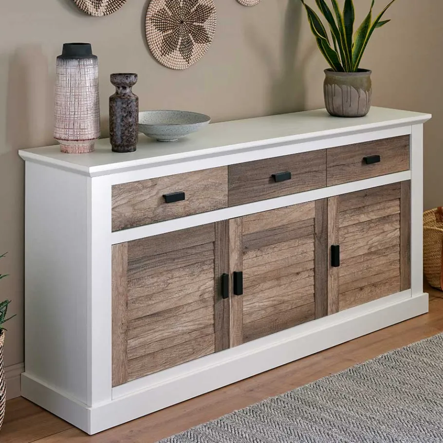 Sale Wohnen Modern Country Sideboard in Weiß - Gunjo