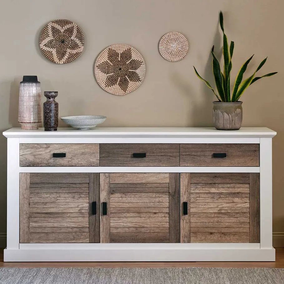 Sale Wohnen Modern Country Sideboard in Weiß - Gunjo