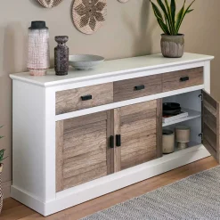 Sale Wohnen Modern Country Sideboard in Weiß - Gunjo