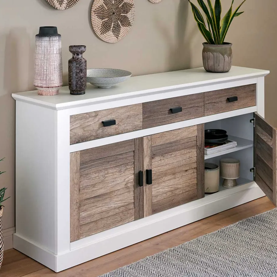 Sale Wohnen Modern Country Sideboard in Weiß - Gunjo