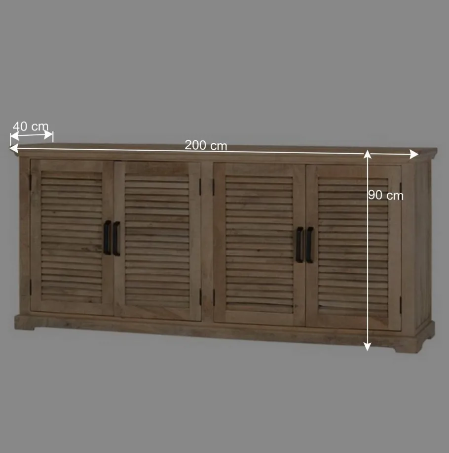 Clearance Wohnen Modern Country Sideboard mit Lamellentüren - Muray