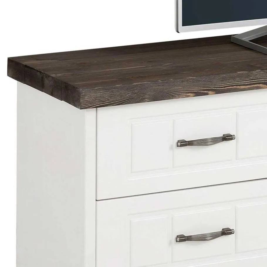Best Wohnen Modern Country TV Board aus Kiefer - Ayrinu