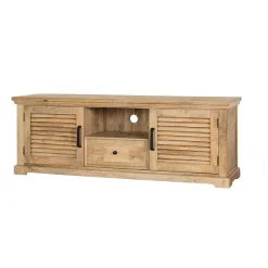 Sale Wohnen Modern Country TV Board mit Lamellentüren - Muray