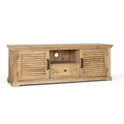 Sale Wohnen Modern Country TV Board mit Lamellentüren - Muray