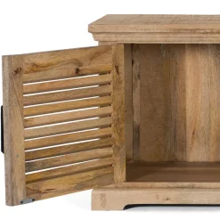 Sale Wohnen Modern Country TV Board mit Lamellentüren - Muray